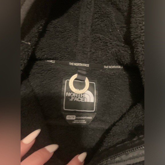 The north face black fuzzy osito for zip fleece with hood extra small Gorpcore - Picture 3 of 7